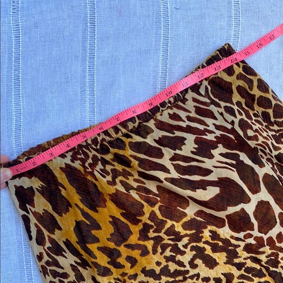 Animal print Y2k Reversible Ruffled A-line Midi Skirt. - Picture 5 of 10